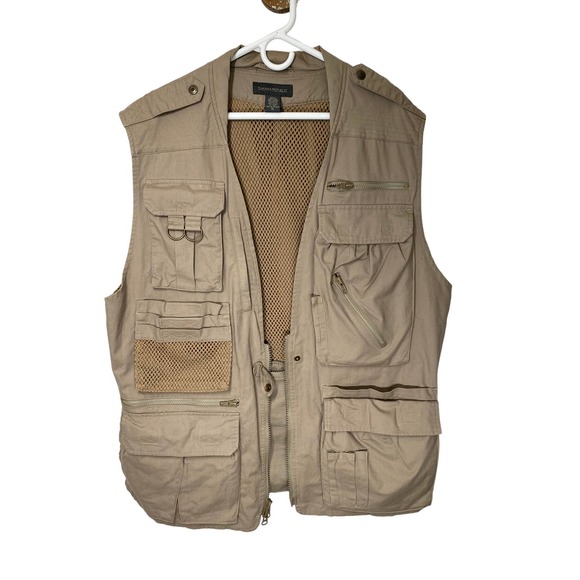 Banana Republic Jackets & Blazers - BANANA REPUBLIC Full Zip Utility Hunting Fishing Vest Size XL Safari Beige